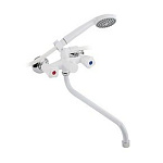 Смеситель д/ванны BRIMIX длинный излив, металлокерамика с шаровым переключателем, из высокопрочного 