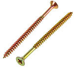 Шуруп по дереву 4,5х80мм желтый, цинк 200 шт.