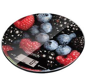 Весы кухонные электронные "ENERGY" EN-403 ( ягоды) круглые