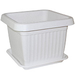 Кашпо "Квадрат" 32л белый
