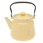 Чайник эмал.  2,3л С42714.3/3П светлый/палевый, пл. кнопка