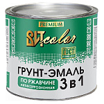 Грунт-эмаль по ржавчине 3 в 1 темно-зеленая ВИТ color  2,6 кг.