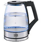 Чайник эл. Homestar HS-1004 (1,8л) стекло, пластик, черный