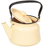 Чайник эмал.  2,3л С2714,3/3П светлый/палевый