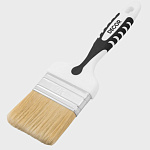 Кисть плоская Black White универсальная 120х25мм, светлая смешанная щетина, 2К  ручка 