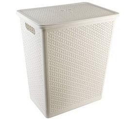 Корзина д/белья 35л "Wenge" серый 399х272х460мм