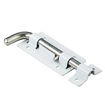 Засов накладной Секрет Киров ЗД-03 круглый Г-образый белый