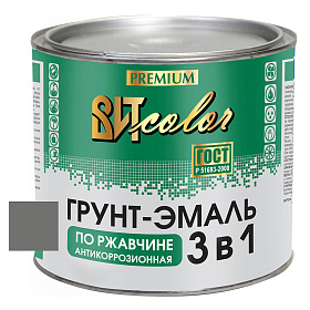 Грунт-эмаль по ржавчине 3 в 1 темно-серая  ВИТ color  1,8 кг.