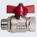 Кран шаровый вн.-нар. DN-15 бабочка Галлоп