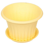 Горшок д/цветов Idea Кэрол 0,45л 12х8см банановый М3153