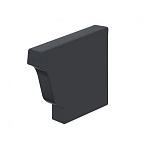 Заглушка желоба 120х86 правая серый RAL7024 Matt //      