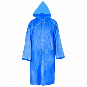 Дождевик с капюшоном (на кнопках) синий EVA