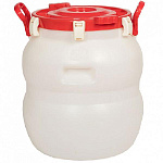 Бочка пласт. 50л. герметичная с широким горлом белая 