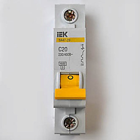 Выключатель автоматический 1полюс. С 20А/ВА 47-29 4.5кА ИЭК