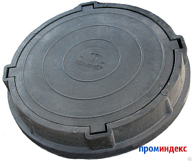 Люк канализационный круглый 46см садовый, серый (прочн. 0,7т)