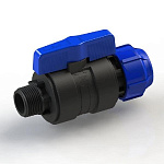 Кран шаровый обжим-наруж 32-3/4 ПЭ PN16