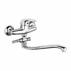 Смеситель для ванны L2129-В шар. длина гусака 30см, картридж керам., 40мм. Переключ. на душ поворот.