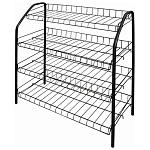 Этажерка д/обуви (700х660х300) 4п чер.матовая