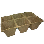 Горшок торфяной 90*90 квадрат (блок 3х2=6)