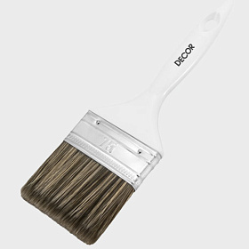 Кисть плоская PROFI для лака 50х15мм, темная синтет. щетина, пласт. ручка 