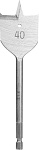 Сверло по дереву перовое P.I.T. Ø40x152мм, хвостовик HEX 1/4"/6,35мм (AWOD04-0040)