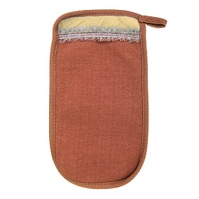Мочалка "Королевский пилинг", рукавица с декором-тесьма, 14,5*25 см "Банные штучки"