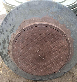 Люк-конус полимерный, коричневый (прочн.5т)