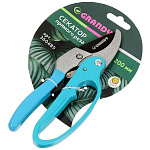 Секатор 200мм Grandy прямой рез с храповым механ., рукоятка металл, резина