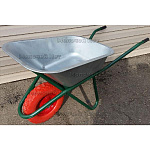 Тачка строительная одноколесная 110л колеса монолит полиуретан 4,00/8