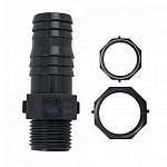 Штуцер 1/2 п/п, полипропиленовый, из АБС пластика