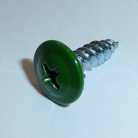 Саморез 4,2х16мм с пресс-шайбой, наконечник острый (100 шт) зеленый RAL6005