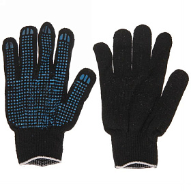 Перчатки х/б с ПВХ покрытием "Стандарт" черн.