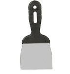 Шпатель нерж. сталь, 100 мм, прямой, рукоятка пластик, Bartex