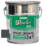 Грунт-эмаль по ржавчине 3 в 1 графитовый серый ВИТ color RAL 7024  5 кг.