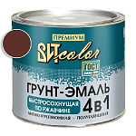 Грунт-эмаль  по ржавчине шоколад быстросохнущая ВИТ color/ВИТ колор  1,8 кг.