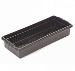 Ящик для цветов с дренажной решетки черный