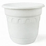 Горшок  3л с поддоном, белый цвет