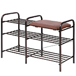 Этажерка "Люкс 3" (500х330х800) 3-х ярус. винил матовая чер. 