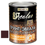 Грунт-эмаль быстросохнущая универсальная шоколад RAL 8017 ВИТ color  0,8 кг.