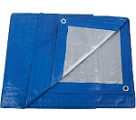 Тент тарпаулин синий/серебро 4х8м