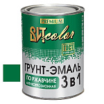 Грунт-эмаль по ржавчине 3 в 1 зеленая ВИТ color  0,8 кг.