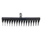 Грабли витые 16 зуб. рельс. сталь