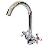 Смеситель д/кухни 1/2 кер. Казань КС 51 51078 метализ. мах, унив. крепление, б/подводки