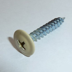 Саморез 4,2х25мм с пресс-шайбой, наконечник острый (70 шт) слонова кость RAL1014