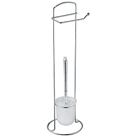 Стойка напольная с держателем для туалетной бумаги и ершиком ELINE TBH-1