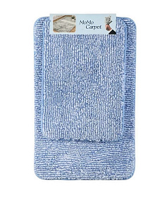 Набор ковриков для ванной и туалета, антискольз, 2 шт, 0.4х0.6, 0.5х0.8 м, ПЭ, зел, Снежинка, A09001