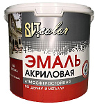 Эмаль акриловая полуглянцевая универсальная серая RAL 7040 ВИТ color   3,5кг.