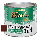 Грунт-эмаль по ржавчине 3 в 1 шоколад  ВИТ color  1,8кг.