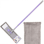 Швабра с насадкой из микрофибры 130х43х14см, плоская, телеском. ручка, Марья Искусница HD1009C
