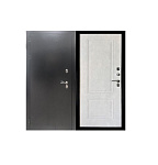 Дверь метал. 960х2050х107мм. левая ЭКОТЕРМАЛЬ Антик Серебро/Бетон Снежный МДФ